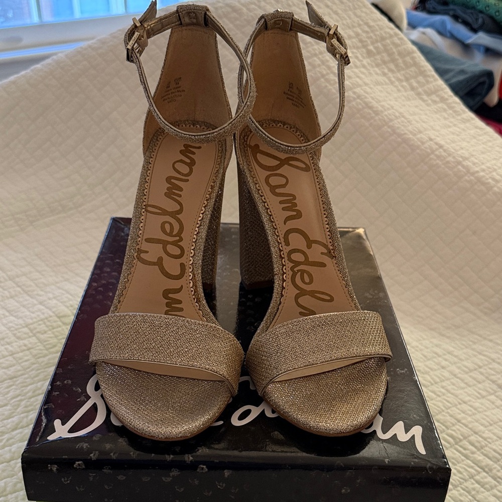 Sam Edelman Metallic Gold Heels